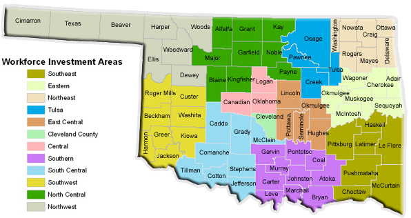 State Of Oklahoma Map View